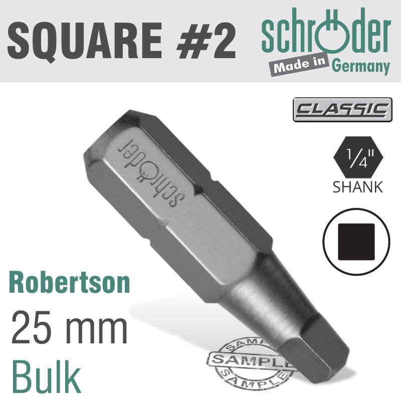 Sq.Recess No.2 X25 Mm Insert Bit - Livestainable.co.za