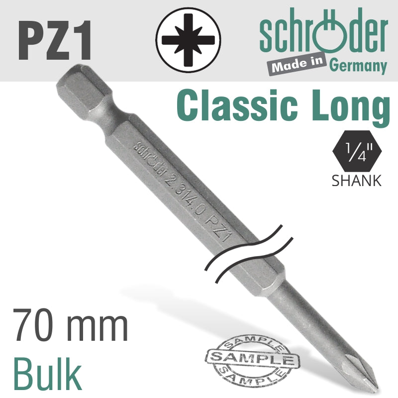 Schroder Pozi.No.1 70 Mm Power Bit Bulk