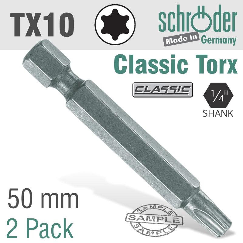 Torx Tx10 X50 Mm Classic Power Bit 2/Cd - Livestainable.co.za