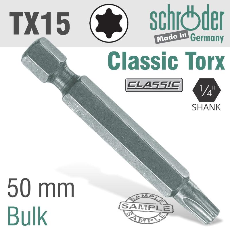 Torx Tx15 Classic Power Bit 50 Mm Bulk - Livestainable.co.za