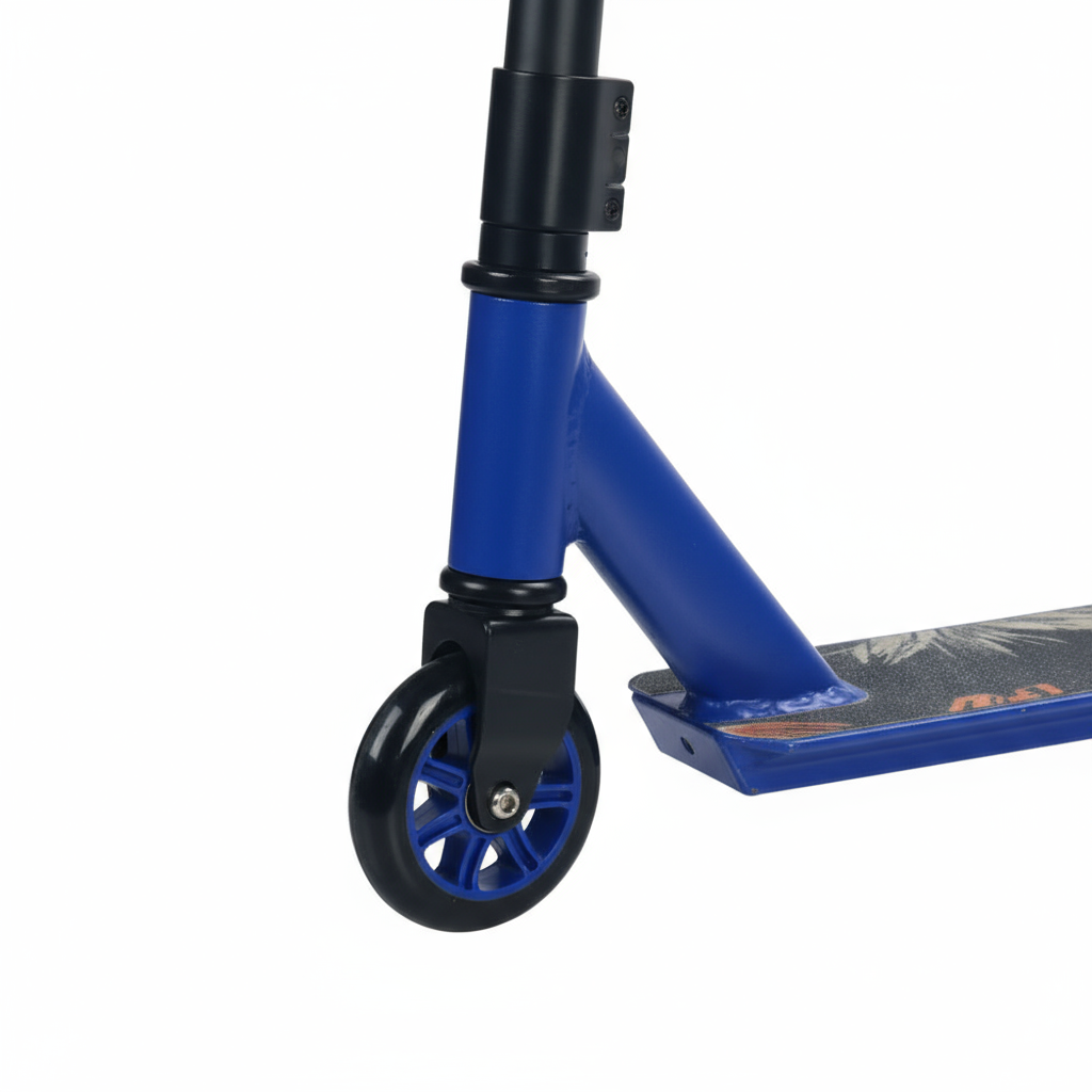 Seagull Stunt Scooter Plastic Core Wheels
Deck/Connector/Brake:Aluminum
Handle Bar/Front Fork:Steel
Handle Grip:Tpr
Surface Treatment:Spraying Plastic
Wheels Core:Plastic Outside Pu
Wheels Sizes:100mm
Bearing:Abec 7
Color: Blue
Max Load Weight:100 Kgs