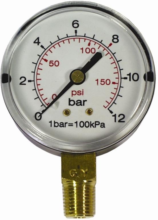 Press. Gauge 63 Mm 1/4' Bot. Fit 0 16 Bar 0 1600 Kpa - Livestainable.co.za