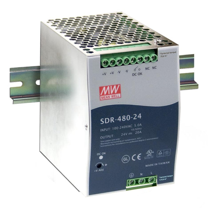 Power Supply D/R In=220 Vac Out=24 V 20 A Sdr 480 24