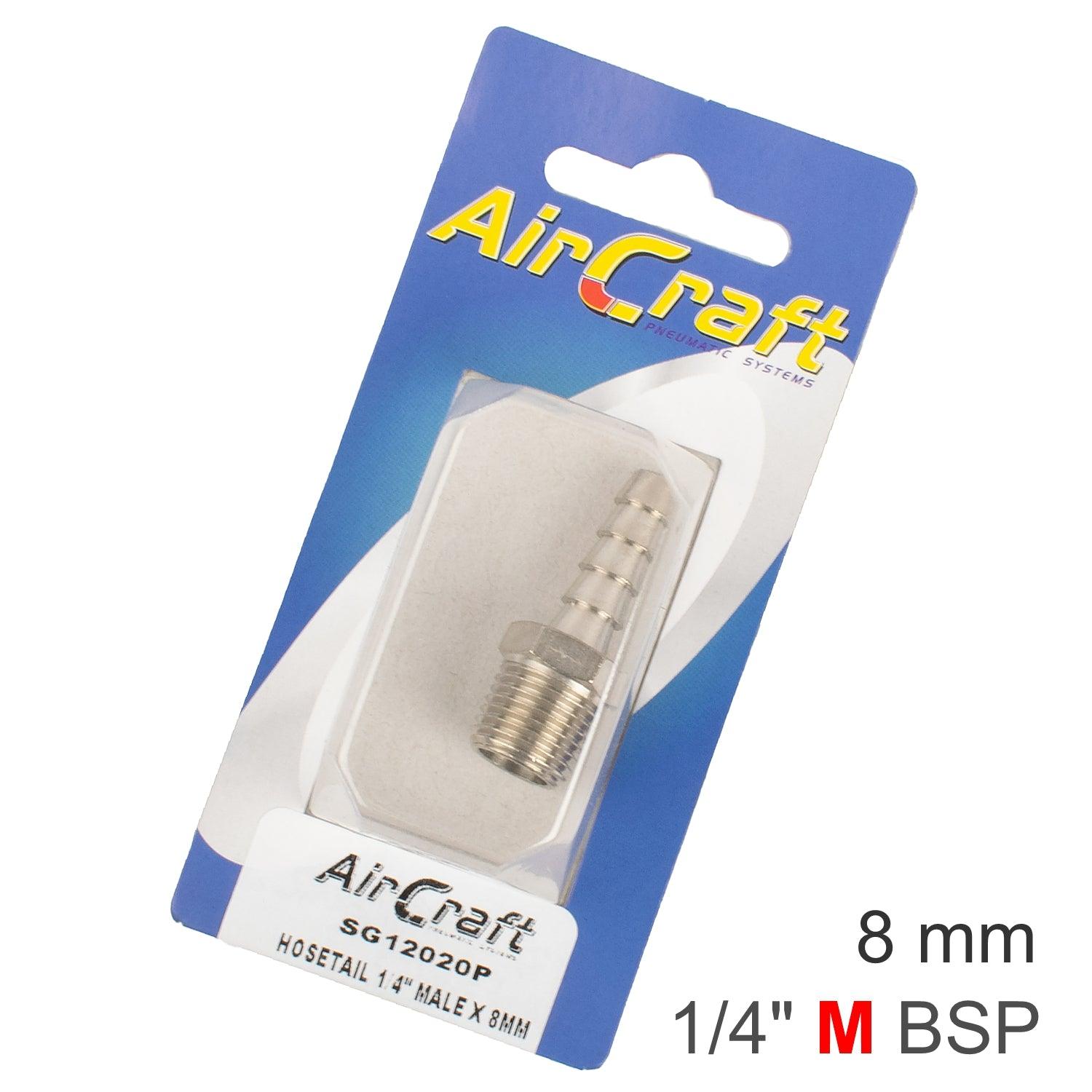 Hosetail 1/4' Male X 8 Mm 1 Pc Carded - Livestainable.co.za