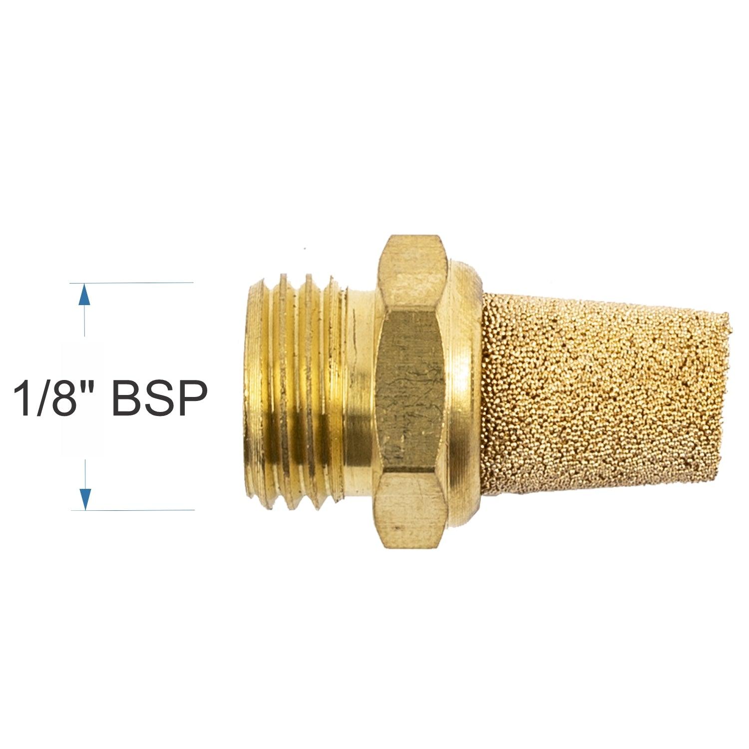 Muffler Brass Conical 1/8' Male - Livestainable.co.za