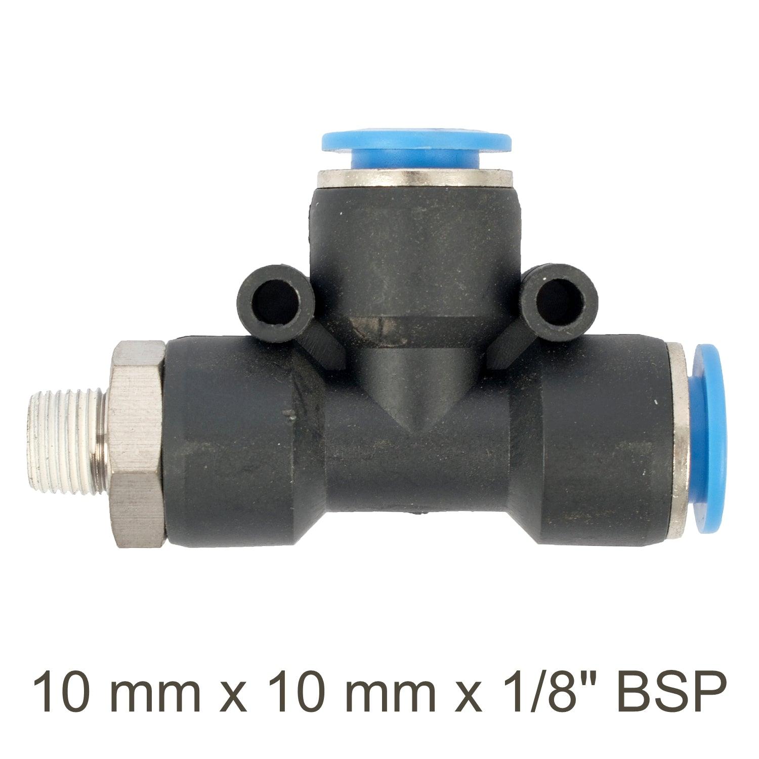 Pu Hose Fitting Tee 10 Mm X 10 Mm X 1/8'm - Livestainable.co.za