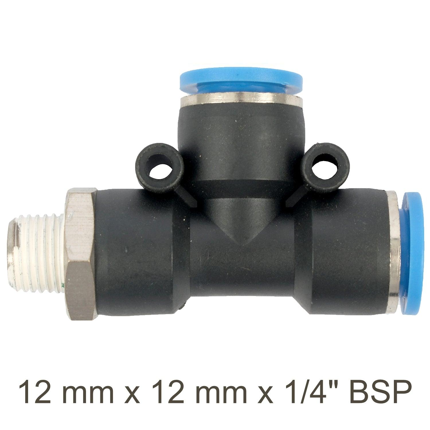 Pu Hose Fitting Tee 12 Mm X 12 Mm X 1/4'm - Livestainable.co.za