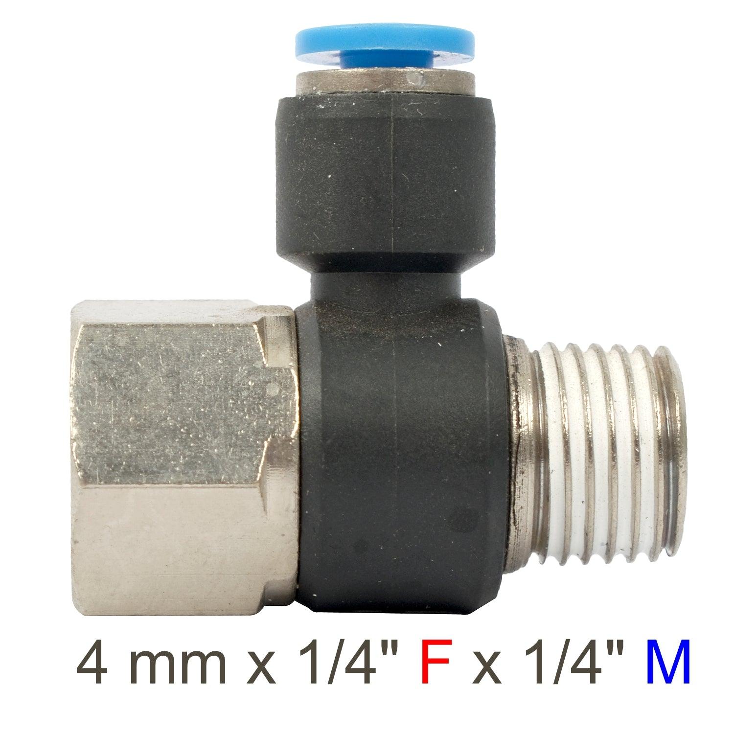 Pu Hose Fitting Tee 4 Mm X 1/4'f X 1/4'm - Livestainable.co.za