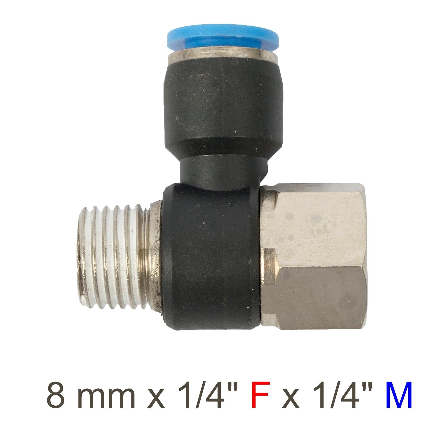 Pu Hose Fitting Tee 8 Mm X 1/4'f X 1/4'm - Livestainable.co.za