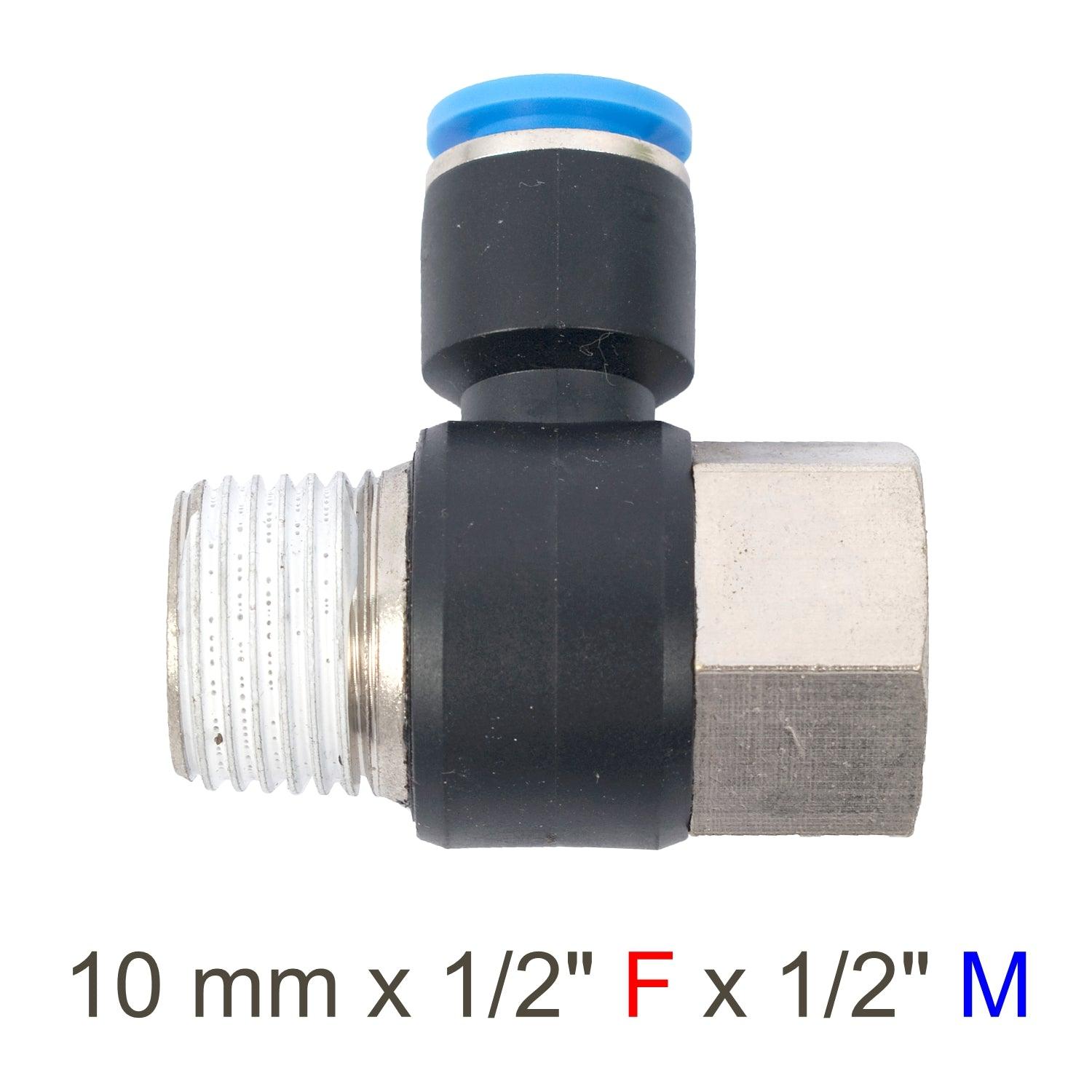 Pu Hose Fitting Tee 10 Mm X 1/2'f X 1/2'm - Livestainable.co.za