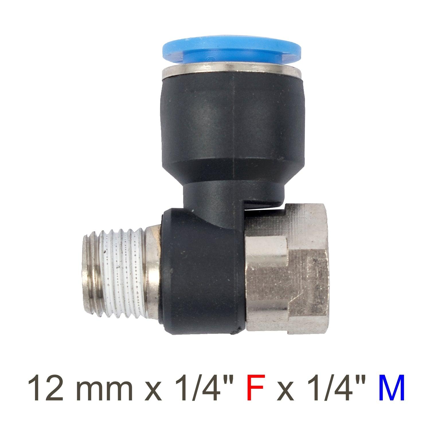 Pu Hose Fitting Tee 12 Mm X 1/4'f X 1/4'm - Livestainable.co.za