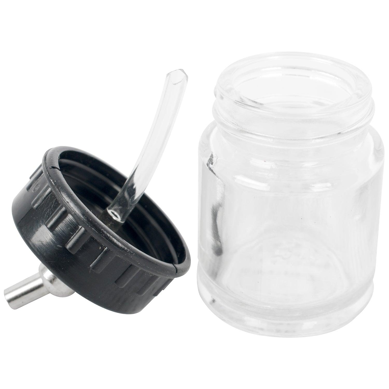 Glass Jar With 22 Cc 60 Deg Spout For Airbrush - Livestainable.co.za