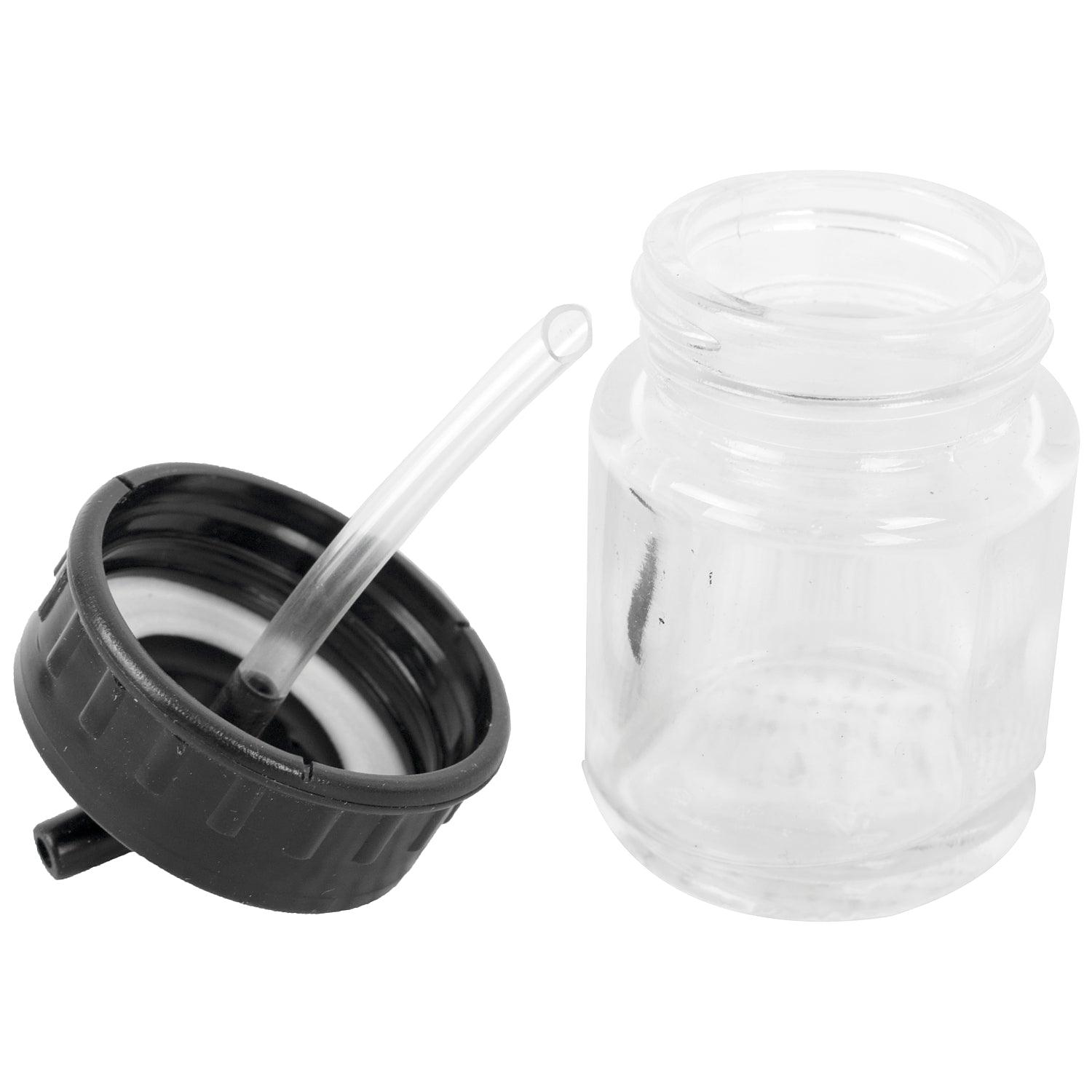 Glass Jar With 22 Cc 45 Deg Spout For Airbrush - Livestainable.co.za