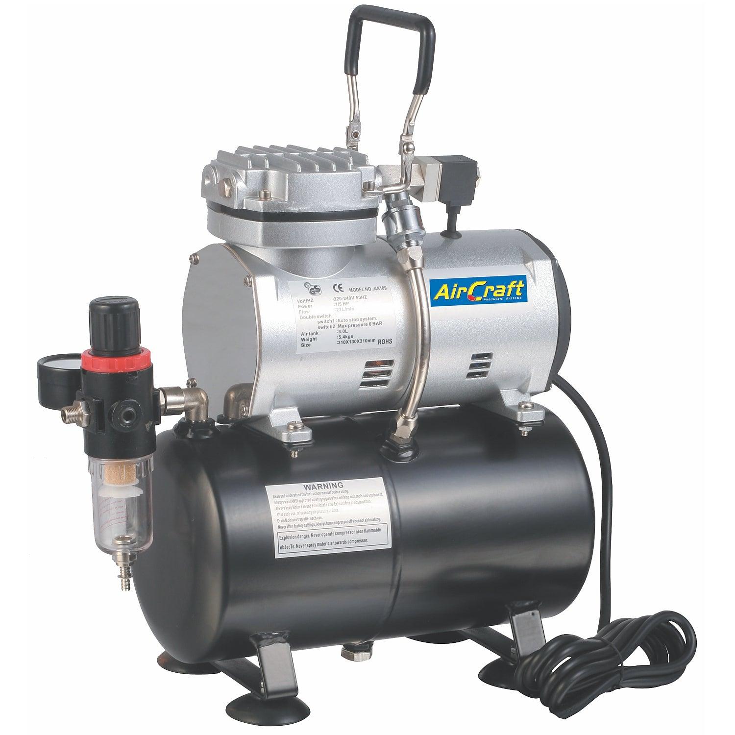 Compressor For Airbrush 1 Cyl On Tank 3 Ltr - Livestainable.co.za