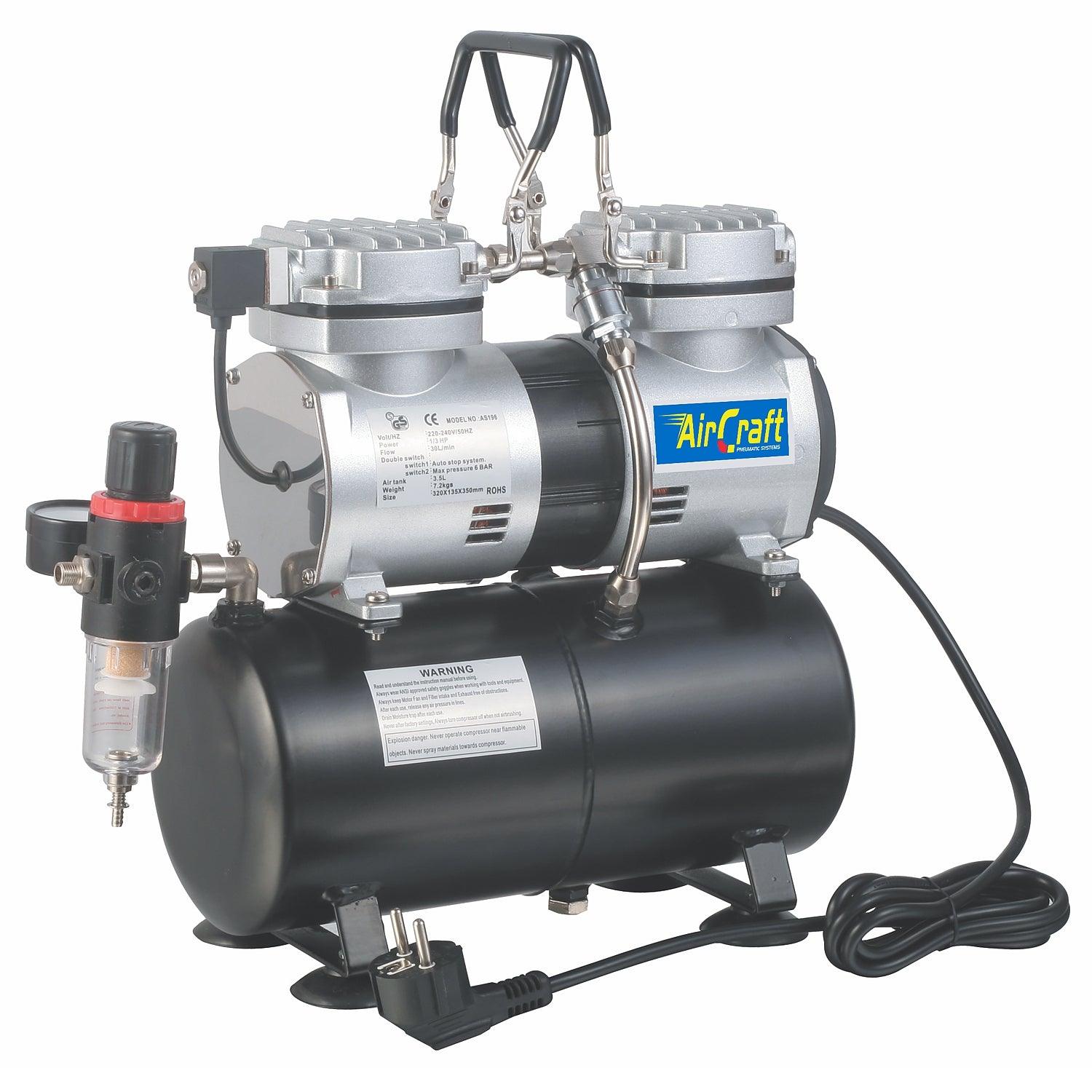 Compressor For Airbrush 2 Cyl With Tank - Livestainable.co.za