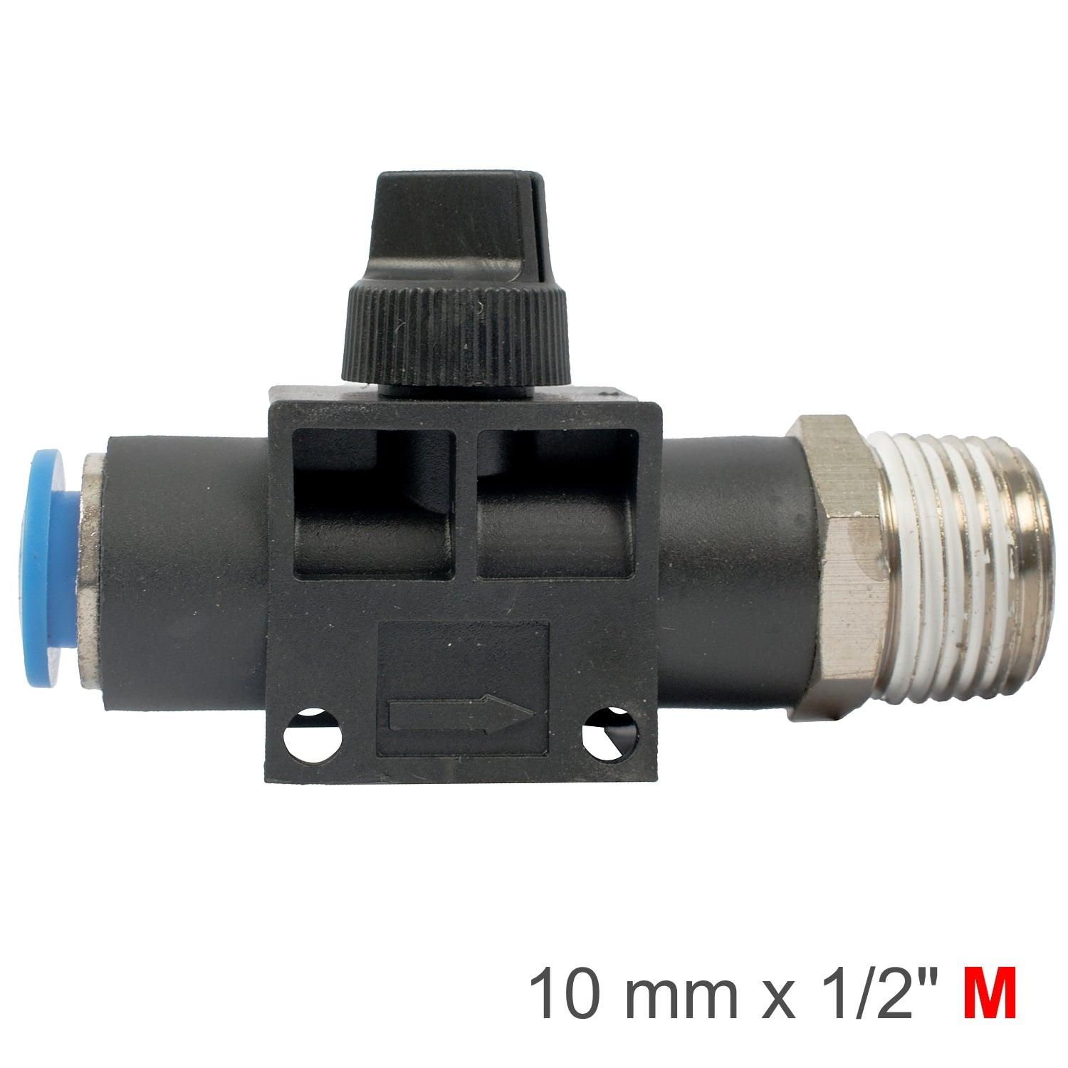 Pu Hose Fitting Valve 10 Mm X 1/2'm - Livestainable.co.za