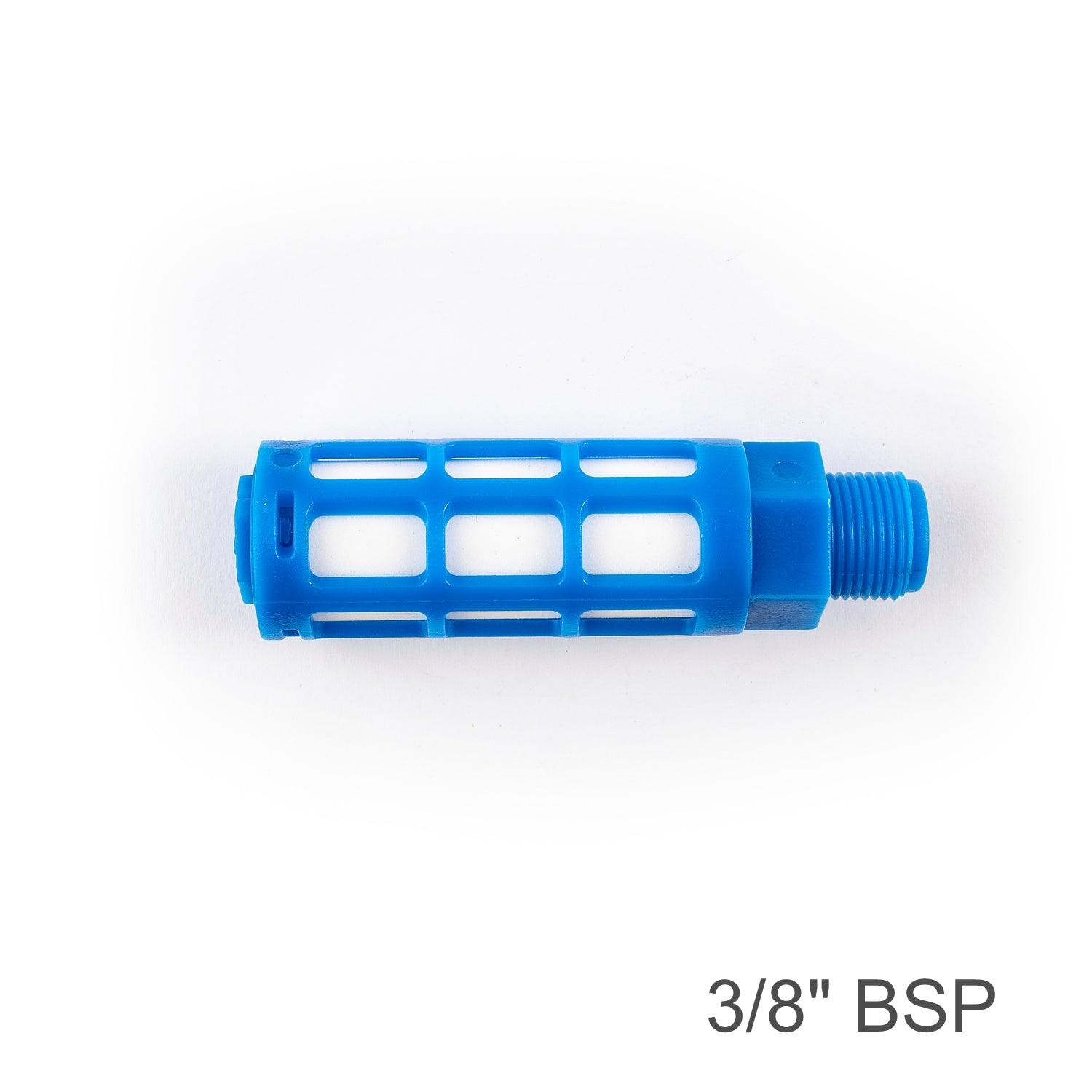 Plastic Breather Silencer 3/8' M Blue - Livestainable.co.za