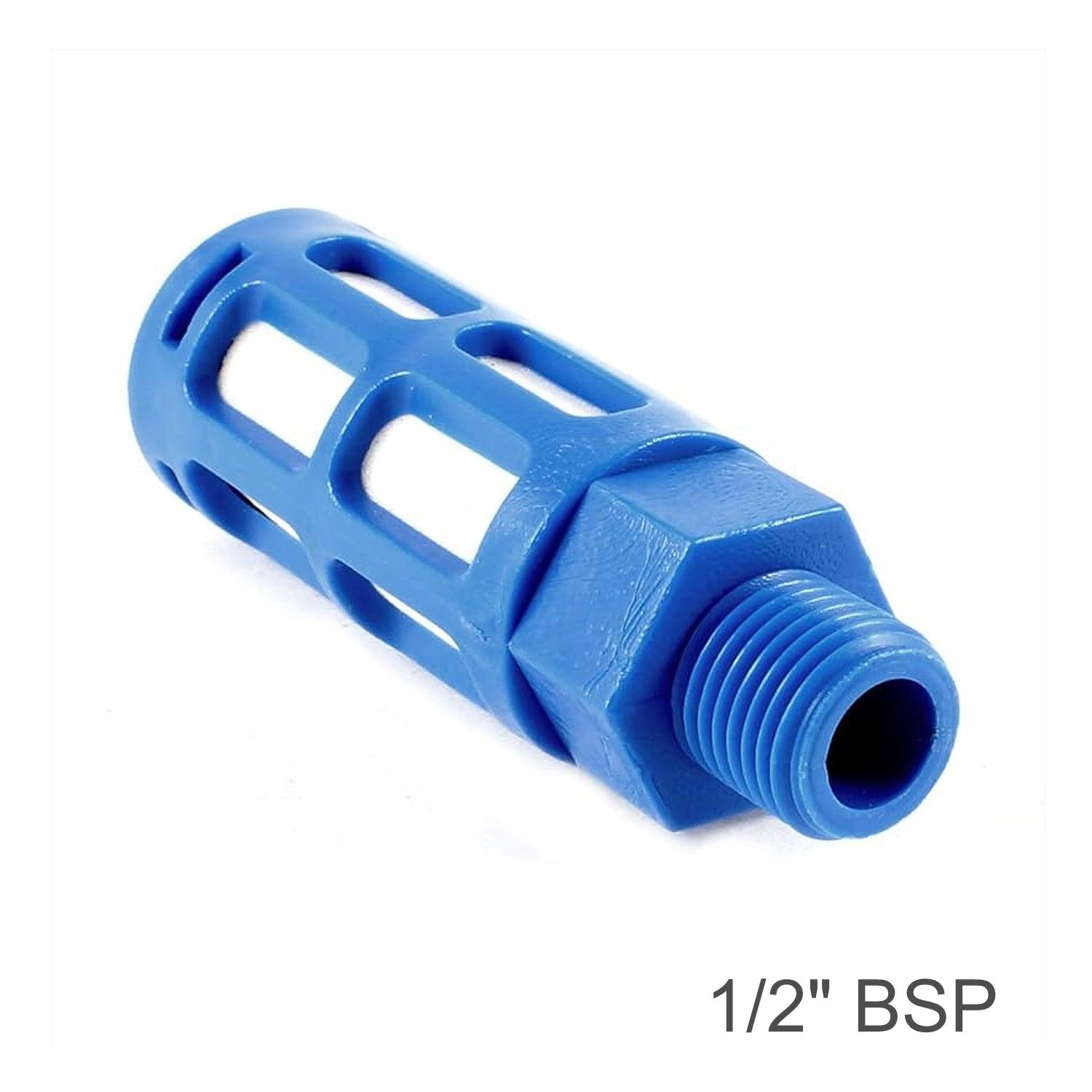 Plastic Breather Silencer 1/2' M Blue - Livestainable.co.za