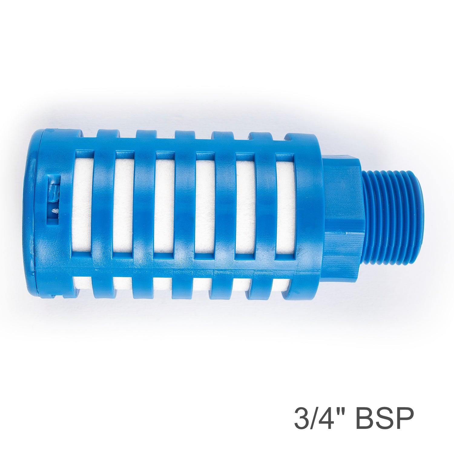 Plastic Breather Silencer 3/4' M Blue - Livestainable.co.za