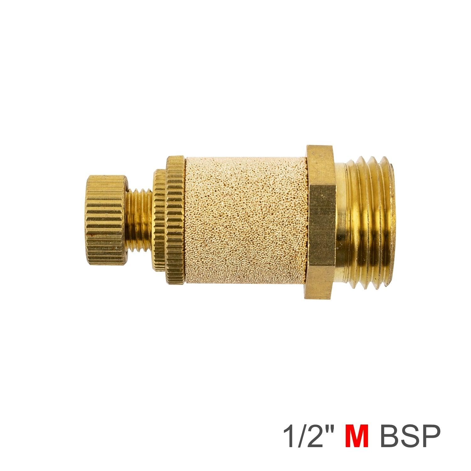 Flow Control Silencer Brass 1/2' M - Livestainable.co.za