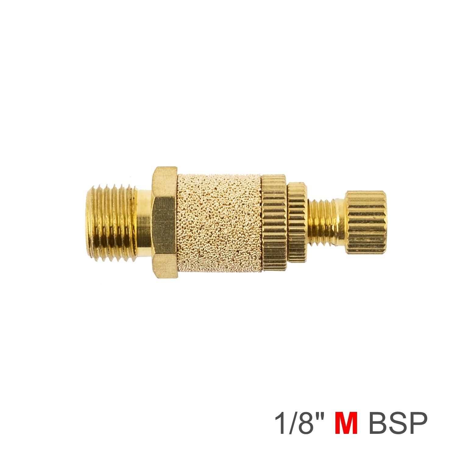 Flow Control Silencer Brass 1/8' M - Livestainable.co.za