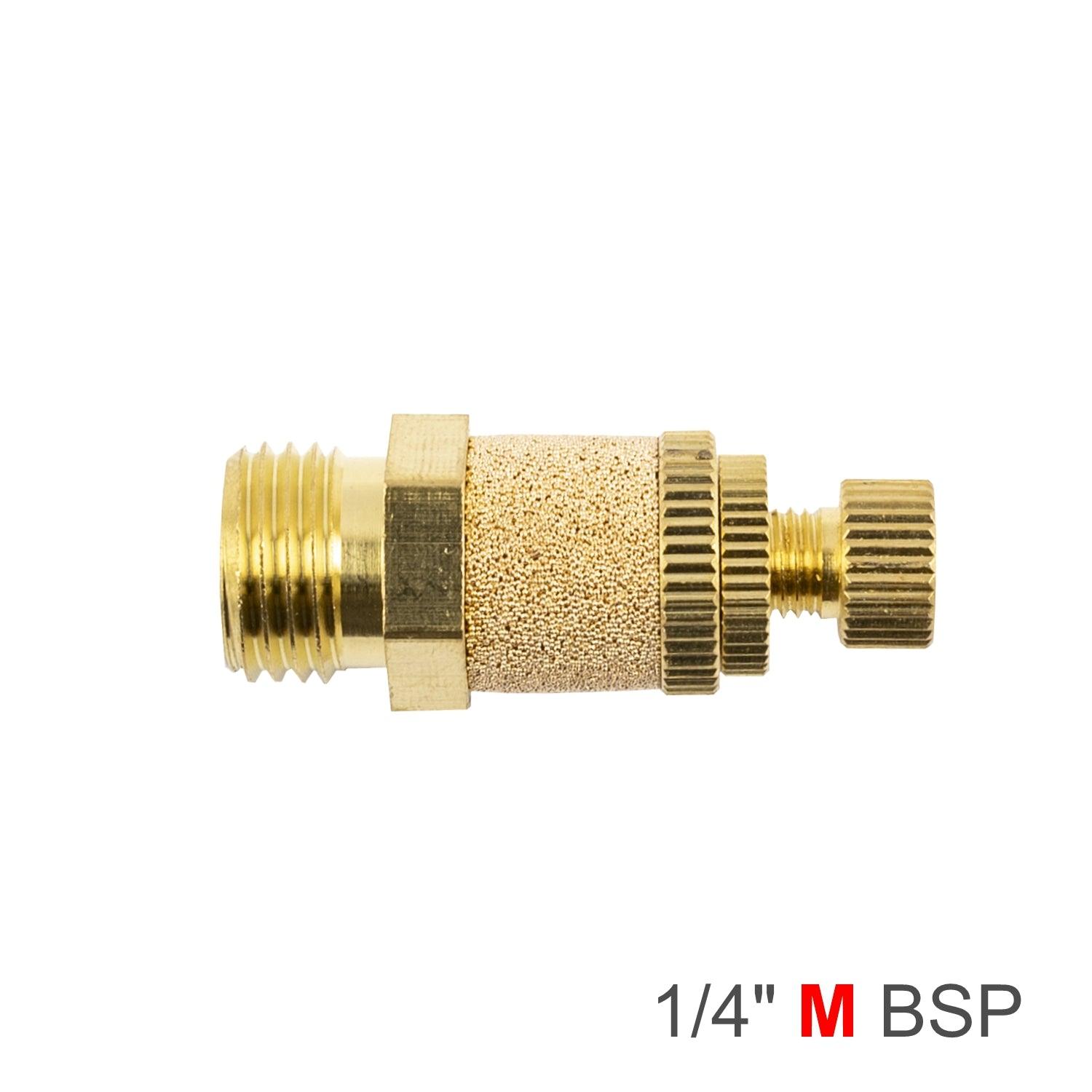 Flow Control Silencer Brass 1/4' M - Livestainable.co.za