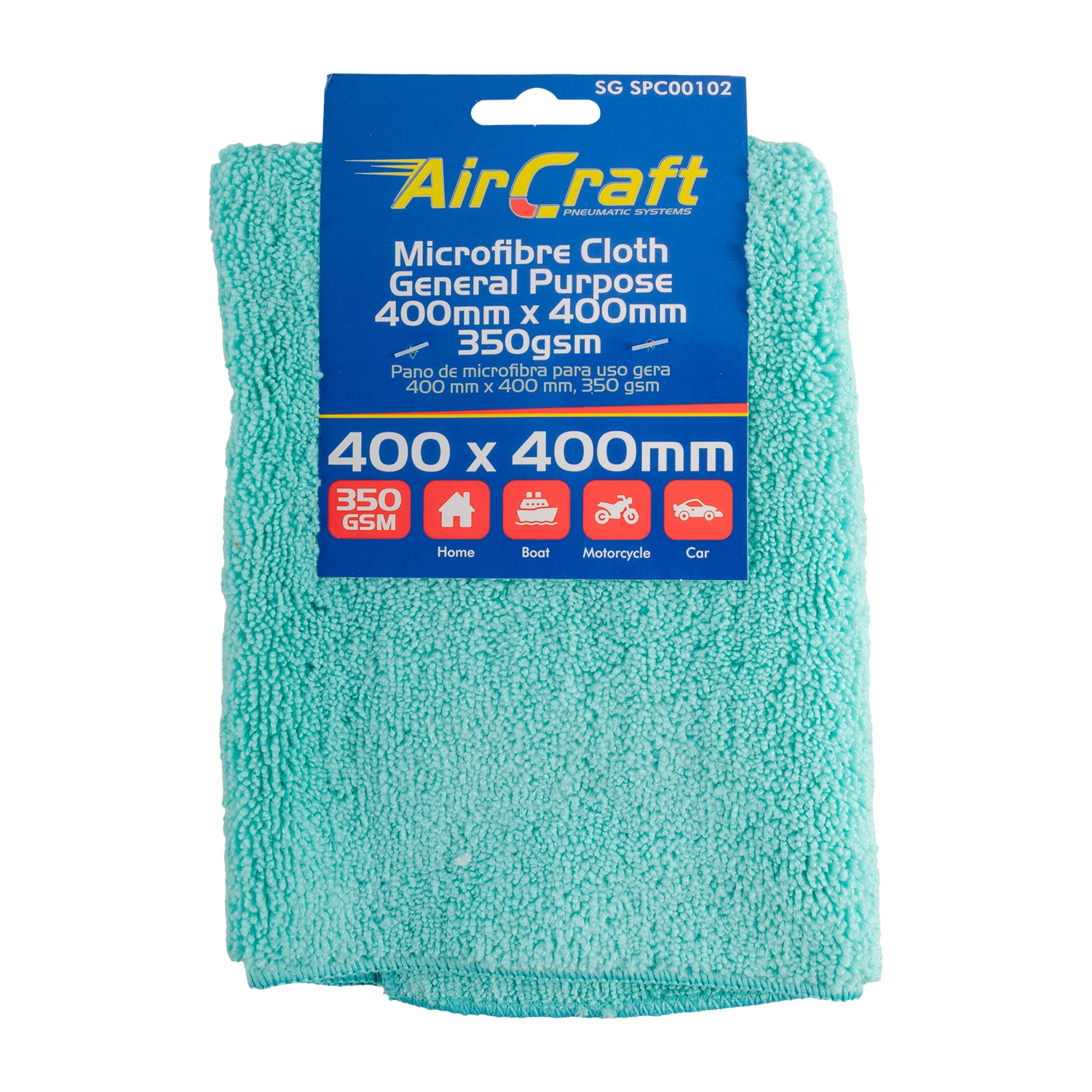 Aircraft Microfibre Cloth Gnl Purpose 400 Mm X 400 Mm 350 Gsm