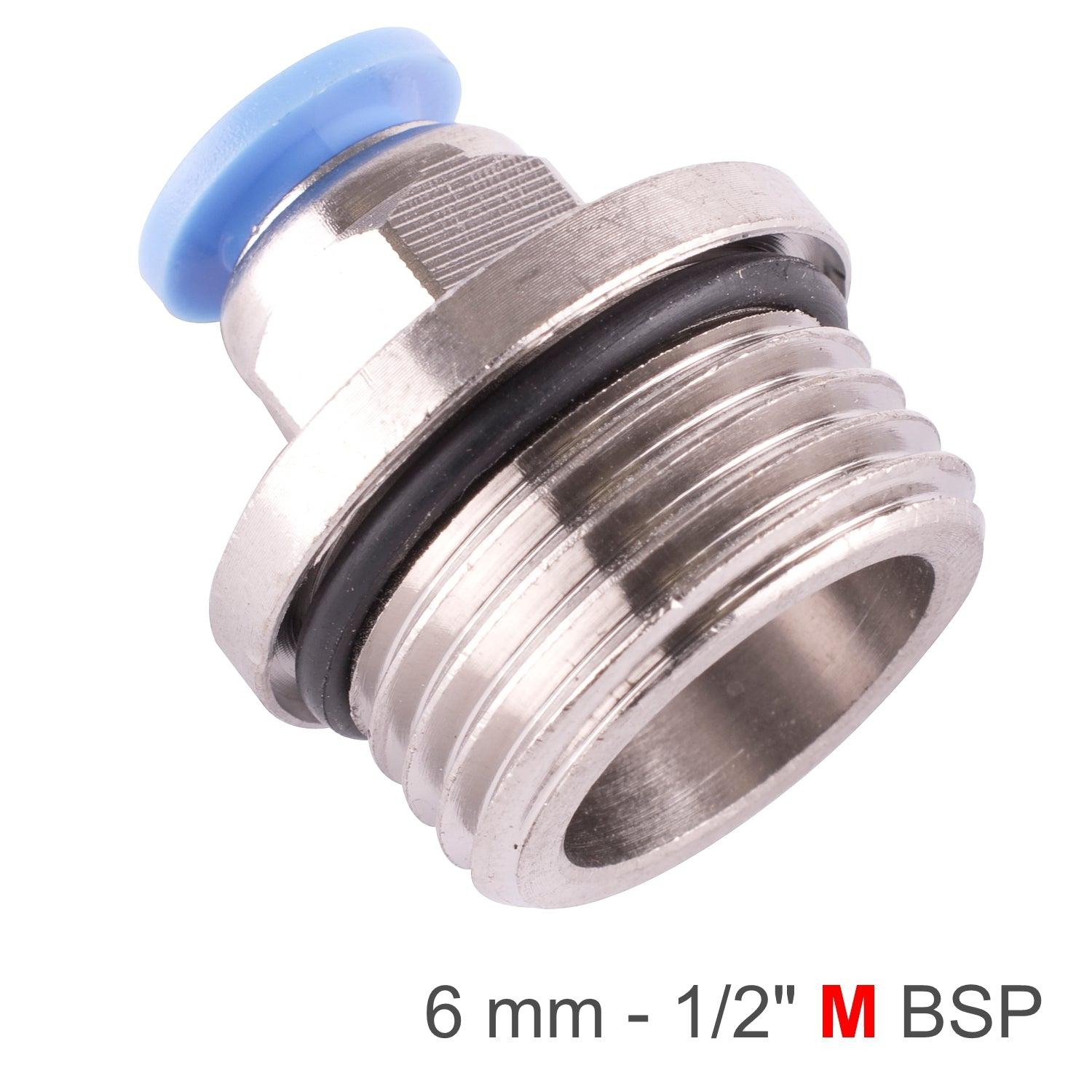 Pu Fitting Str. Stud W/O Ring 6 Mm 1/2' M - Livestainable.co.za
