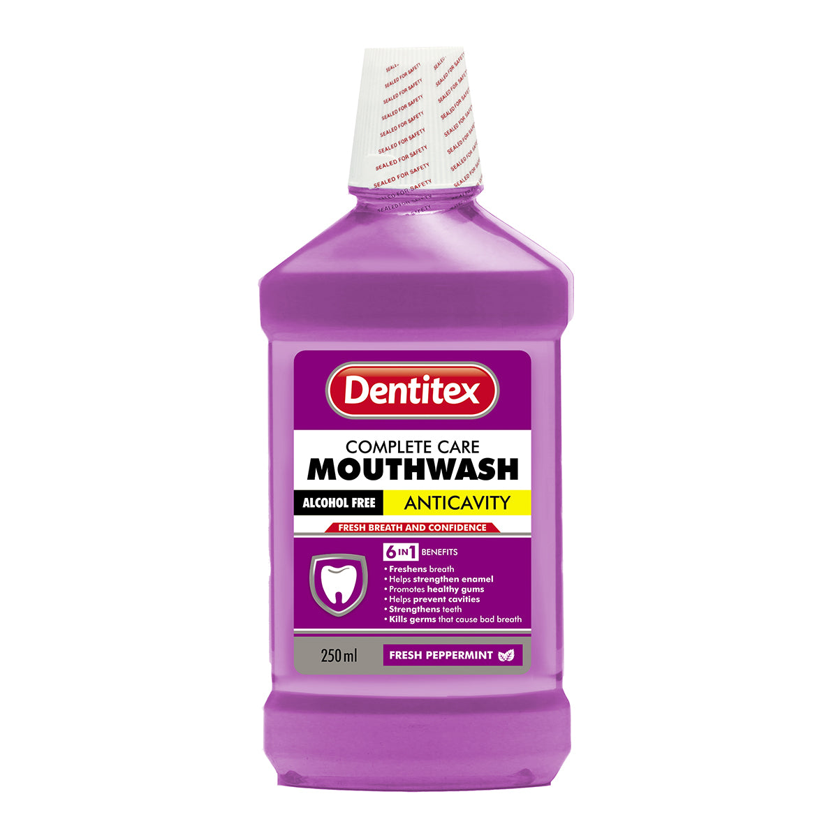 Dentitex Mouthwash Fresh Pepermint No Alco 250 Ml