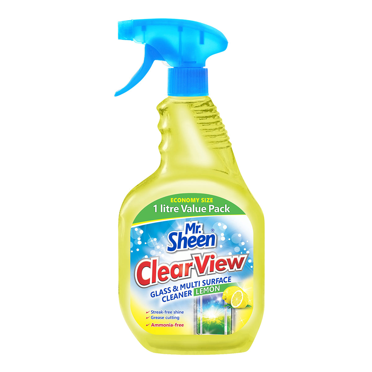 Mr Sheen Clear View Glass And Mul Sur Clean Lem 1 L