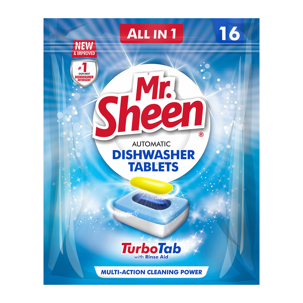 Mr Sheen Dishwasher Automatic Tablets 16 Units