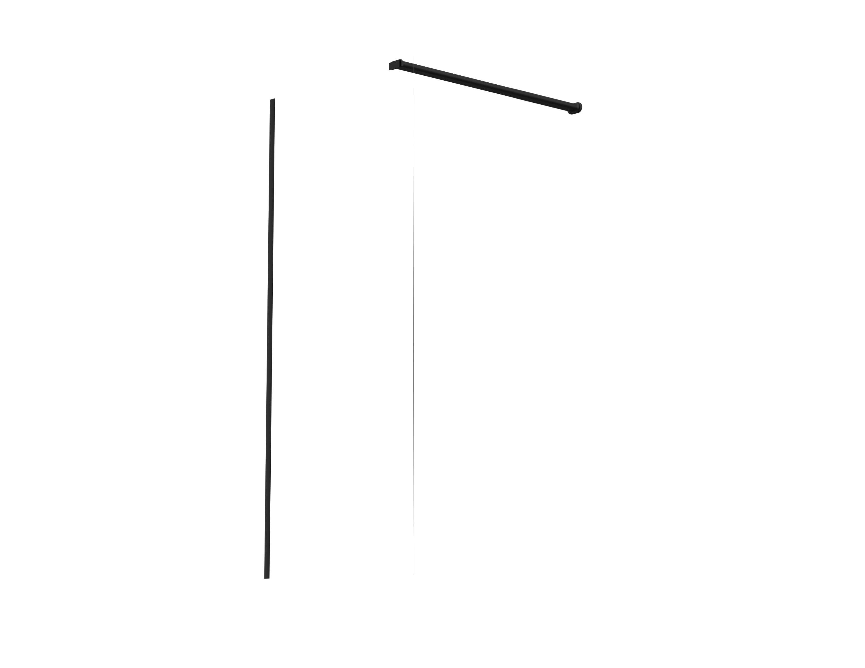 Lecico Barriere 1000 Shower Screen Black