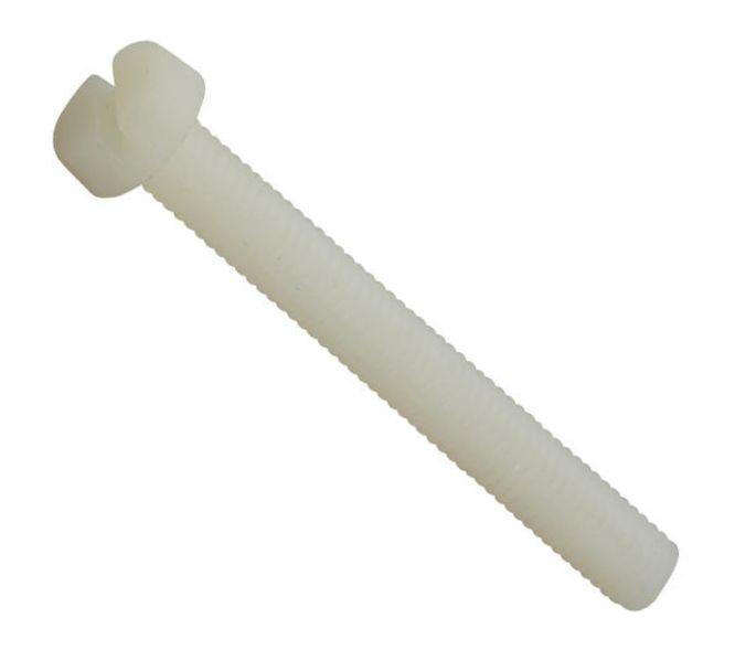 Nylon Screw Natural Slotted Head M3x20mm Mpq=10 Pcs 210134 *Dbk* - Livestainable.co.za