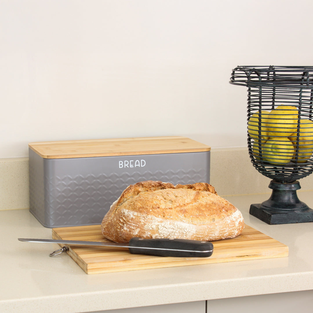 Bread Bin & 3 Pc Canister Set Monza