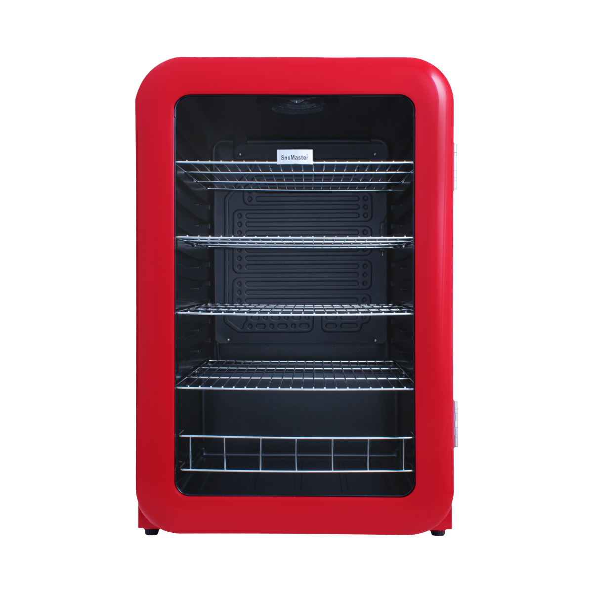 SnoMaster - 115L Glass Door Under-Counter Retro Beverage Cooler - Red (SM-200R)