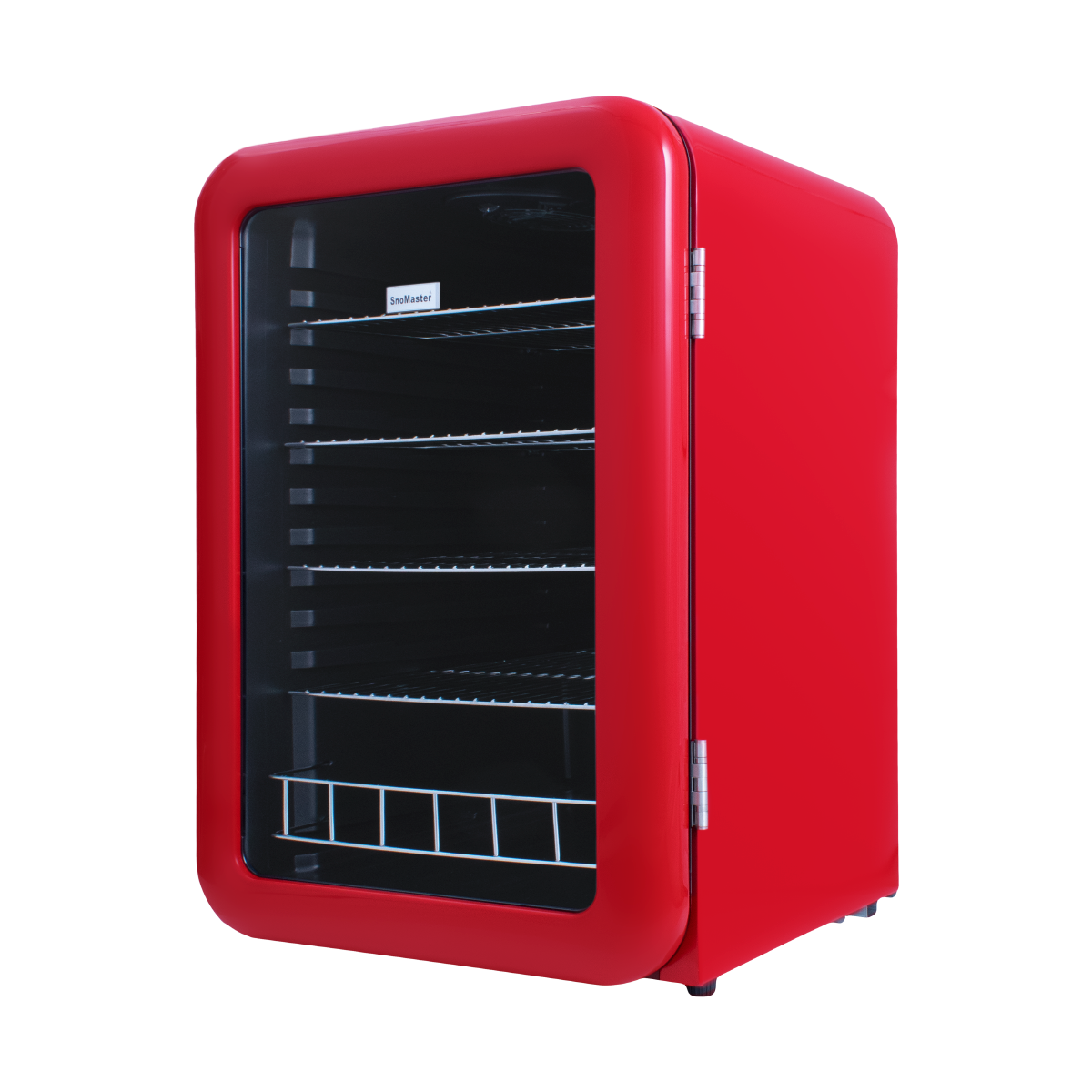 SnoMaster - 115L Glass Door Under-Counter Retro Beverage Cooler - Red (SM-200R)