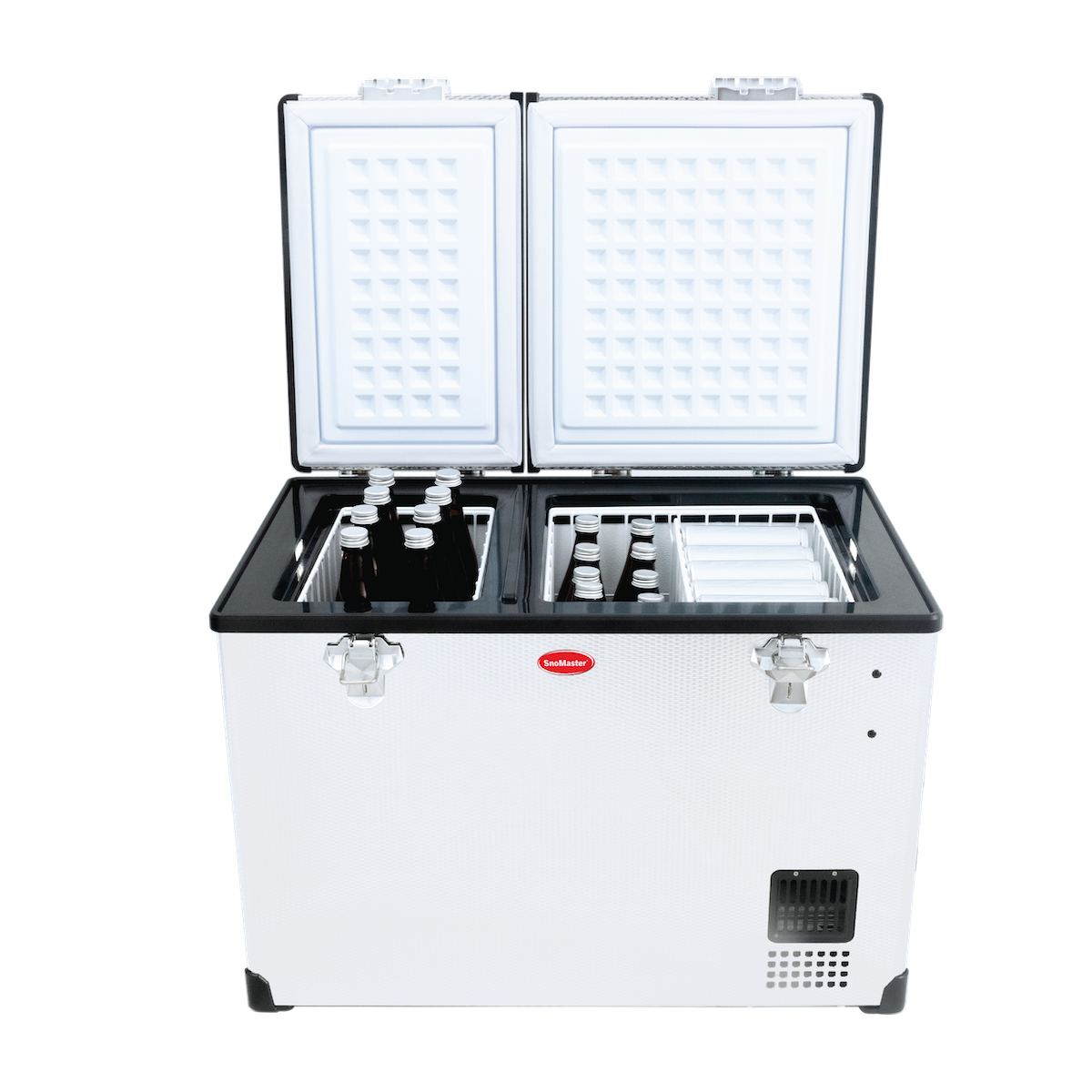 SnoMaster - 56L Dual Compartment Portable Fridge/Freezer AC/DC - Stain