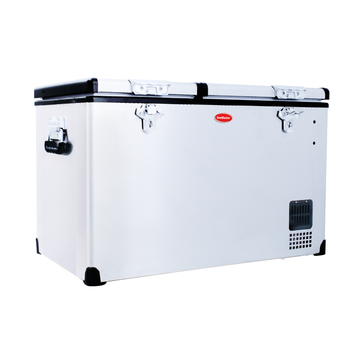 SnoMaster - 66L Dual Compartment Portable Fridge/Freezer AC/DC - Stainless Steel (SMDZ-EX67D)