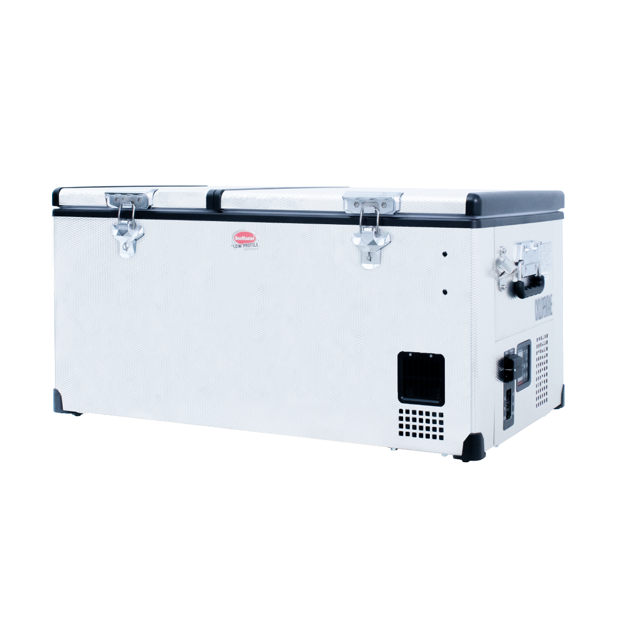 SnoMaster - 92.5L Low Profile Dual Compartment Portable Fridge/Freezer AC/DC - Stainless Steel (SMDZ-LP96D)