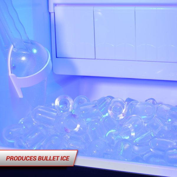 SnoMaster - 30Kg/24Hr Plumbed-In Bullet Type Ice-Maker - Black