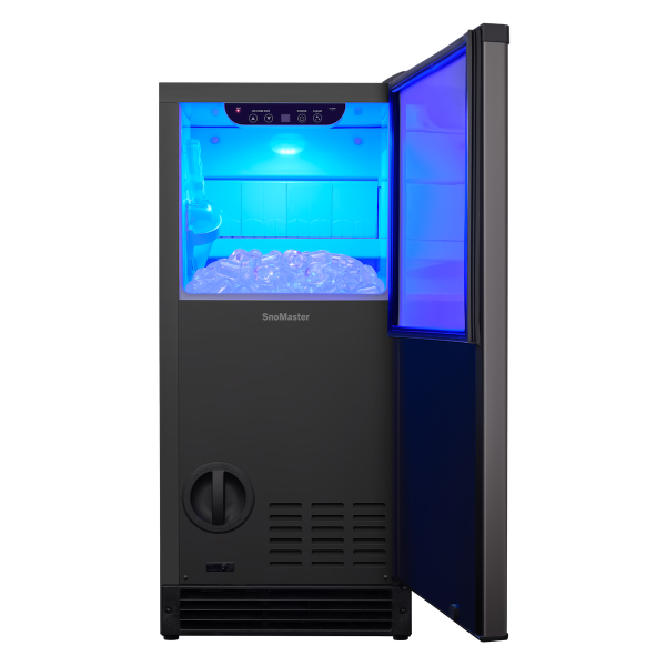 SnoMaster - 30Kg/24Hr Plumbed-In Bullet Type Ice-Maker - Black