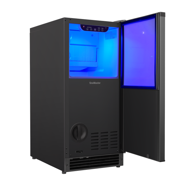 SnoMaster - 30Kg/24Hr Plumbed-In Bullet Type Ice-Maker - Black