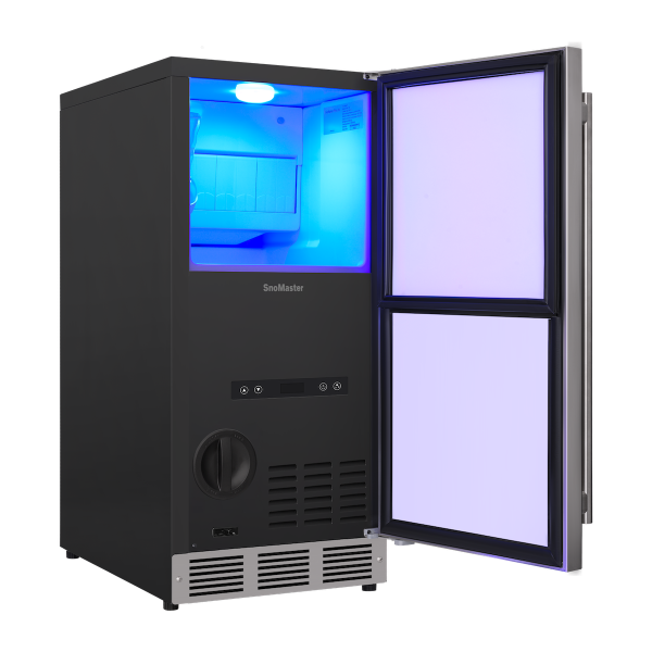 SnoMaster - 30Kg/24Hr Plumbed-In Gourmet Type Ice-Maker - Stainless Steel