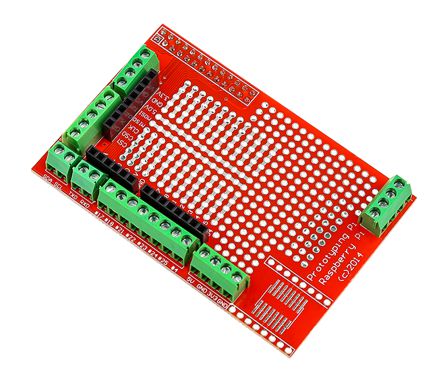 Diy Prototyping Expansion Board For Rpi B+ Red Smp0022
