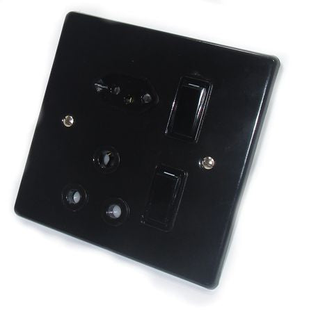 Socket Mains 16 A Black 6859/008/6529/108