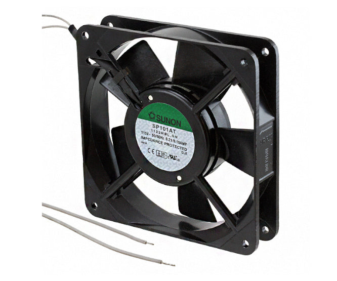 115 V Axial Fan 120sqx25mm Bal 80 Cfm Lead Sp101 At 1122 Hbl.Gn