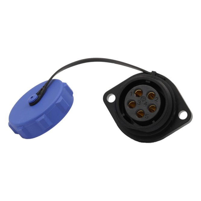 In Line Socket 5 P Ip68 Bayonet 30 A 500 V 2 Hole Flange Sp2113/S5 1 C B