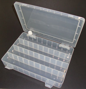 Plastic Enclosure 40 Compartment 250x180x40mm Adj. Sectors Sp77983