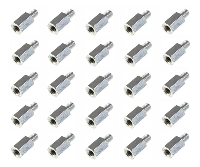 Nickel Metal Spacer Mal Fem M3x6x6mm 1 K/Bag Mf3x6x6