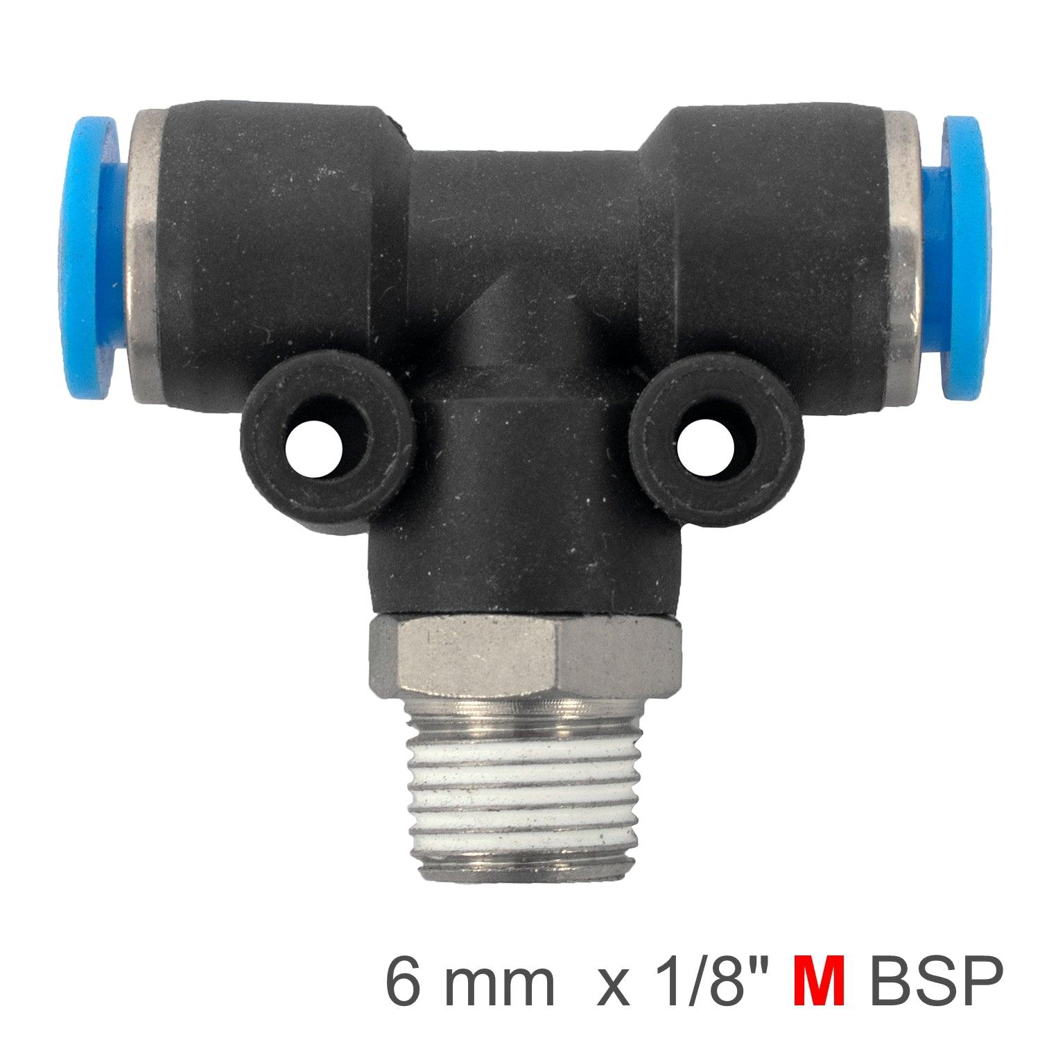 Pu Hose Fitting Tee 6 Mm 1/8 M - Livestainable.co.za